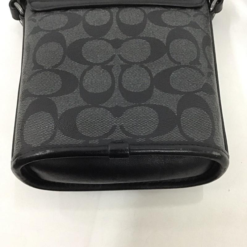 コーチ COACH ショルダーバッグ ショルダーバッグ B2280-C3134 シグネチャー トラック スモール フラップ クロスボディ 総柄 黒 / ブラック /  メンズ USED 古着 中古 10125574