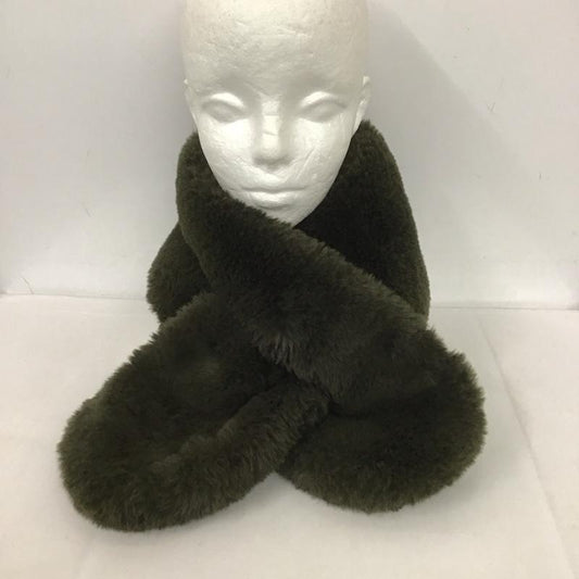 スティーブンアラン Steven Alan マフラー マフラー フェイクファー 無地 カーキ / カーキ /  レディース USED 古着 中古 10125575