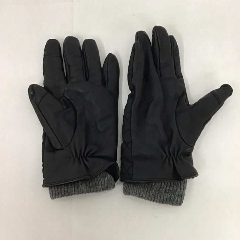 ポロラルフローレン POLO RALPH LAUREN ファッション小物 手袋 キルティング 無地 黒 / ブラック /  メンズ USED 古着 中古 10125576