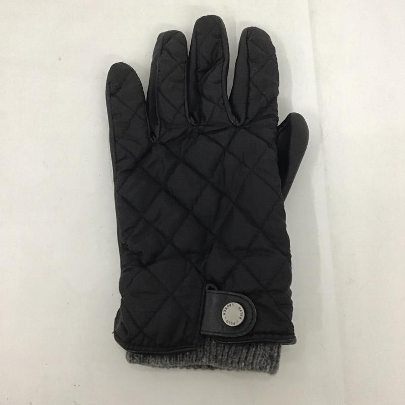 ポロラルフローレン POLO RALPH LAUREN ファッション小物 手袋 キルティング 無地 黒 / ブラック /  メンズ USED 古着 中古 10125576