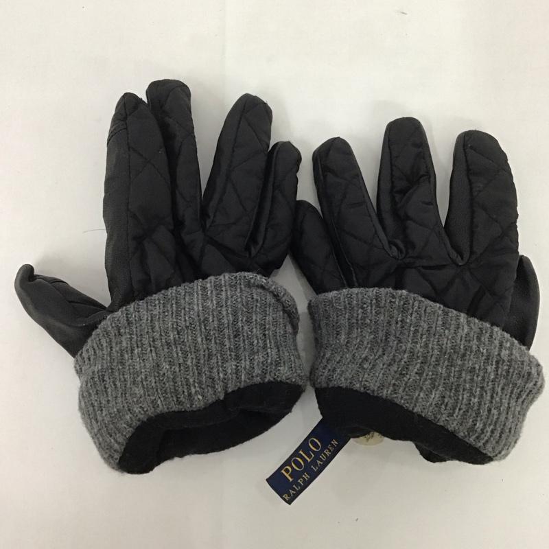 ポロラルフローレン POLO RALPH LAUREN ファッション小物 手袋 キルティング 無地 黒 / ブラック /  メンズ USED 古着 中古 10125576