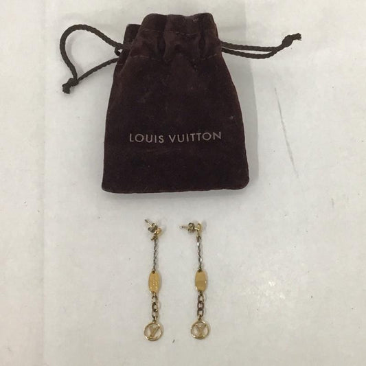 ルイヴィトン LOUIS VUITTON アクセサリー ピアス ロゴマニア チェーン M68076 ロゴ、文字 金 / ゴールド /  レディース USED 古着 中古 10125579