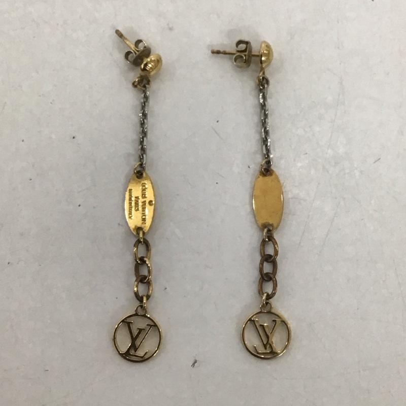 ルイヴィトン LOUIS VUITTON アクセサリー ピアス ロゴマニア チェーン M68076 ロゴ、文字 金 / ゴールド /  レディース USED 古着 中古 10125579