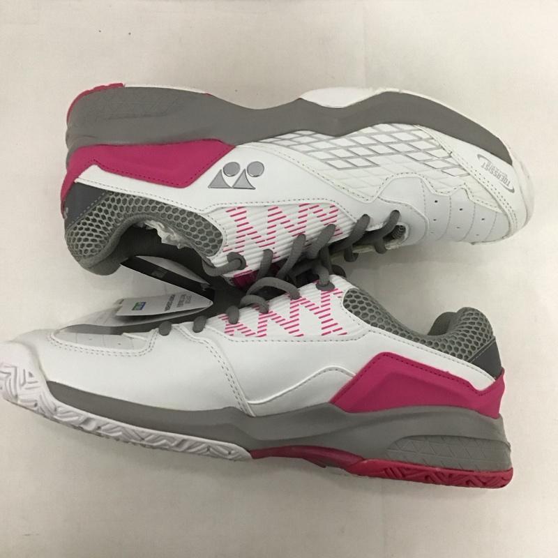 ヨネックス YONEX スニーカー スニーカー テニスシューズ POWER CUSHION103 パワークッション103 オムニ・クレーコート用 SHT103-062 26.0cm 無地 白 / ホワイト / X 桃 / ピンク /  メンズ USED 古着 中古 10125590