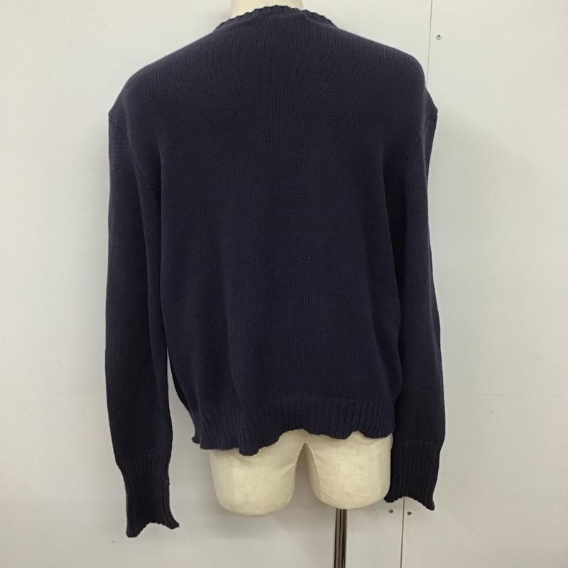 ラルフローレンスポーツ RALPH LAUREN SPORT ニット、セーター 長袖 長袖ニットカットソー クルーネック セーター L ロゴ、文字 紺 / ネイビー /  メンズ USED 古着 中古 10125594