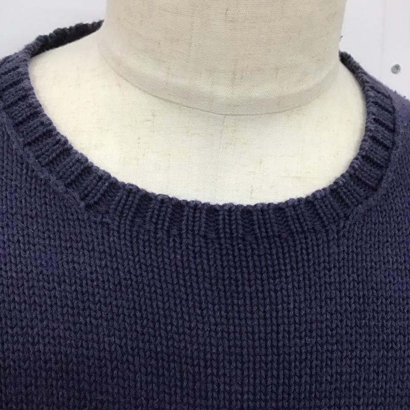 ラルフローレンスポーツ RALPH LAUREN SPORT ニット、セーター 長袖 長袖ニットカットソー クルーネック セーター L ロゴ、文字 紺 / ネイビー /  メンズ USED 古着 中古 10125594