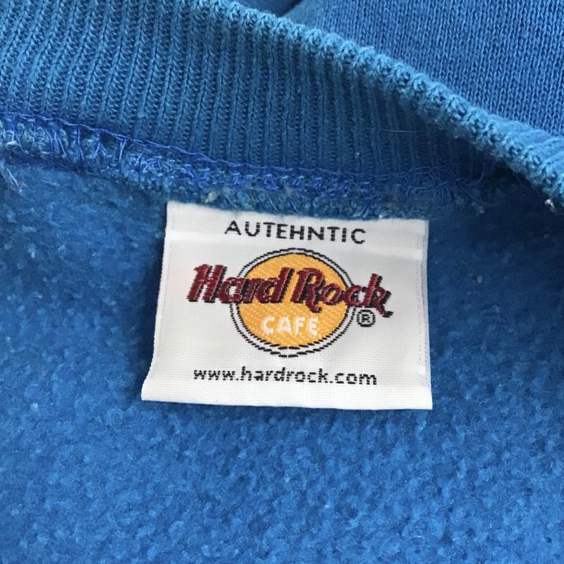 ハードロックカフェ HARD ROCK CAFE トレーナー 長袖 長袖トレーナー スウェット クルーネック プルオーバー ロゴ、文字 黒 / ブラック /  メンズ USED 古着 中古 10125612