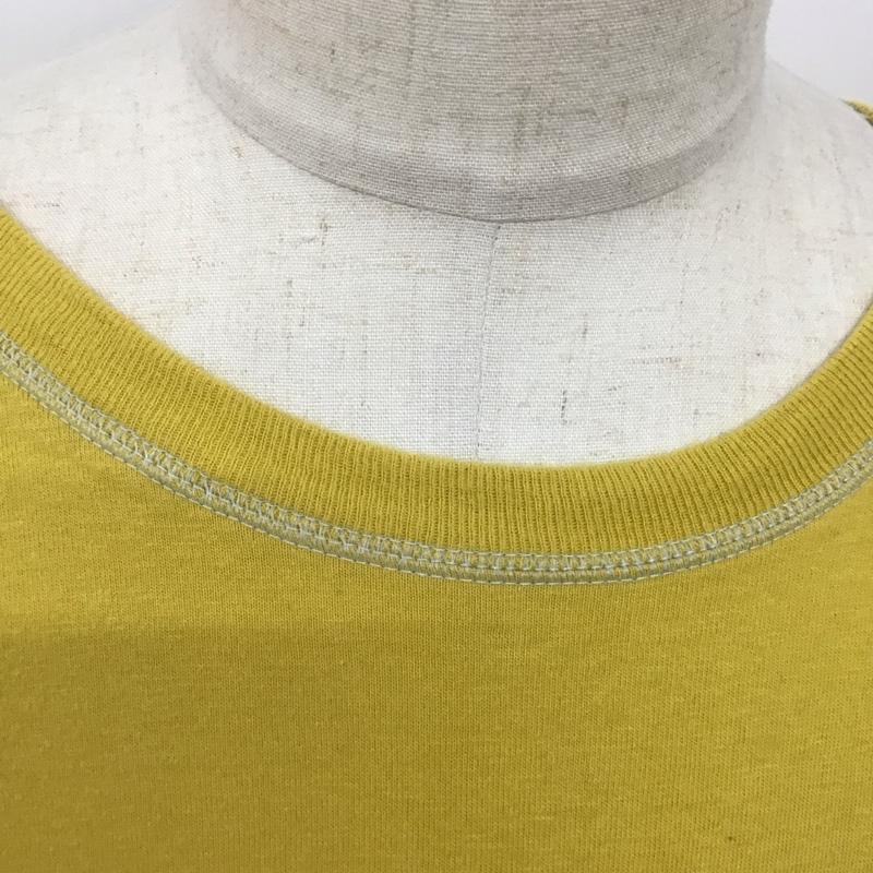 ザノースフェイス THE NORTH FACE Tシャツ 半袖 半袖カットソー プリントTシャツ クルーネックカットソー XXL ロゴ、文字 黄 / イエロー /  メンズ USED 古着 中古 10125617