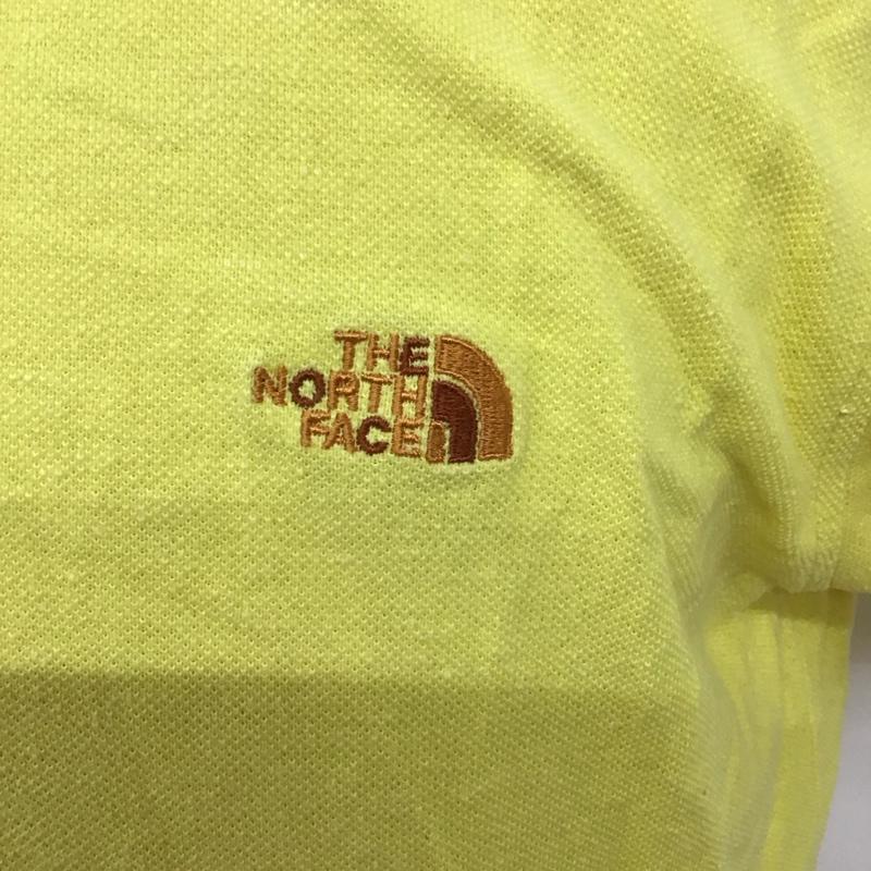 ザノースフェイス THE NORTH FACE ポロシャツ 半袖 半袖ポロシャツ 半袖カットソー カラーシャツ XL ロゴ、文字 黄 / イエロー /  メンズ USED 古着 中古 10125618