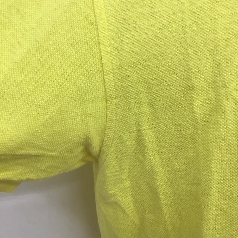 ザノースフェイス THE NORTH FACE ポロシャツ 半袖 半袖ポロシャツ 半袖カットソー カラーシャツ XL ロゴ、文字 黄 / イエロー /  メンズ USED 古着 中古 10125618