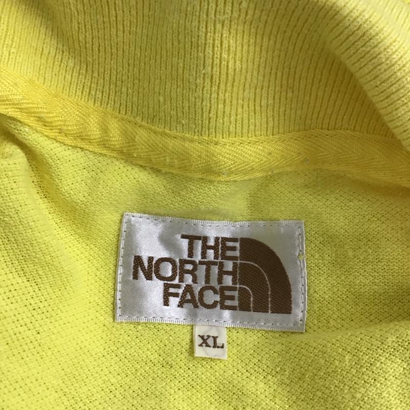ザノースフェイス THE NORTH FACE ポロシャツ 半袖 半袖ポロシャツ 半袖カットソー カラーシャツ XL ロゴ、文字 黄 / イエロー /  メンズ USED 古着 中古 10125618