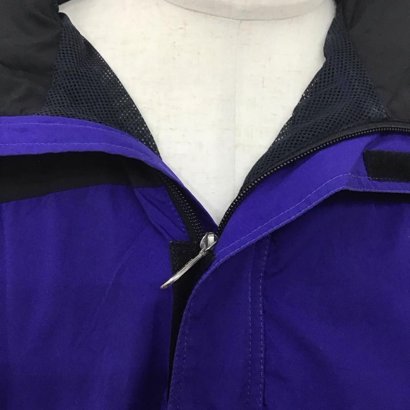 ザノースフェイス THE NORTH FACE ジャケット、上着 ジャケット、ブレザー ジップアップジャケット ナイロンジャケット アウター 90s 00s L ロゴ、文字 青 / ブルー / X 黒 / ブラック /  メンズ USED 古着 中古 10125624