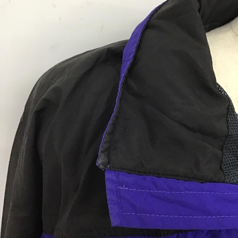 ザノースフェイス THE NORTH FACE ジャケット、上着 ジャケット、ブレザー ジップアップジャケット ナイロンジャケット アウター 90s 00s L ロゴ、文字 青 / ブルー / X 黒 / ブラック /  メンズ USED 古着 中古 10125624