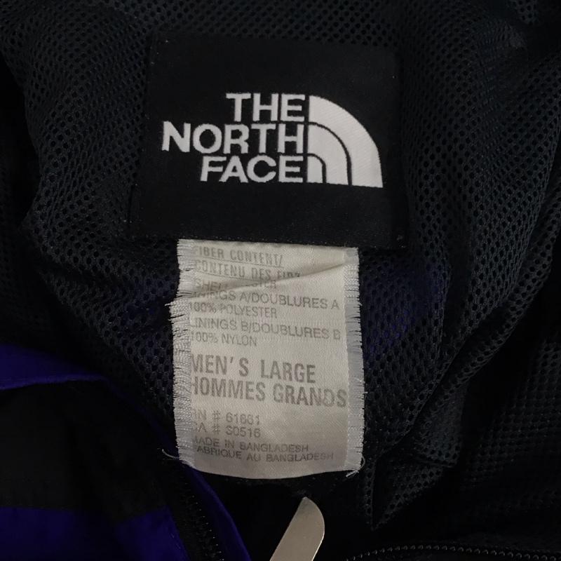 ザノースフェイス THE NORTH FACE ジャケット、上着 ジャケット、ブレザー ジップアップジャケット ナイロンジャケット アウター 90s 00s L ロゴ、文字 青 / ブルー / X 黒 / ブラック /  メンズ USED 古着 中古 10125624
