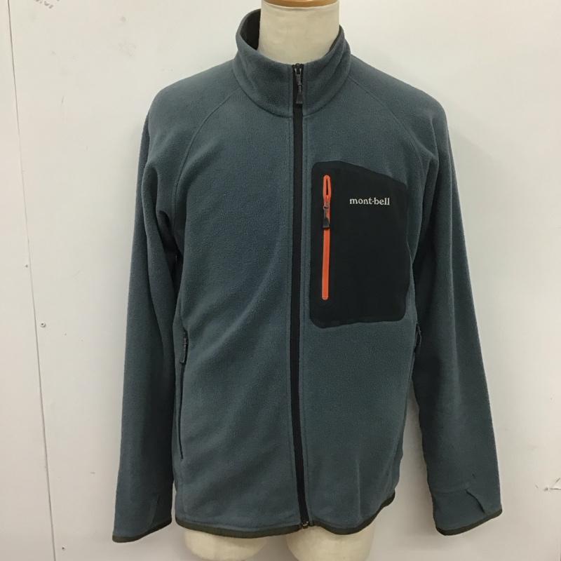 モンベル mont-bell ジャケット、上着 ジャケット、ブレザー 1106591 クリマプラス100ジャケット ジップアップフリースジャケット XL ロゴ、文字 灰 / グレー /  メンズ USED 古着 中古 10125628