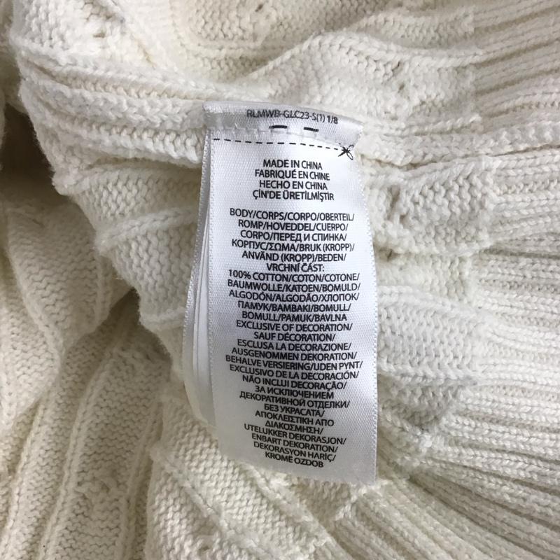 ポロラルフローレン POLO RALPH LAUREN ニット、セーター 長袖 長袖ニットカットソー クルーネック セーター XL ロゴ、文字 白 / ホワイト /  メンズ USED 古着 中古 10125631