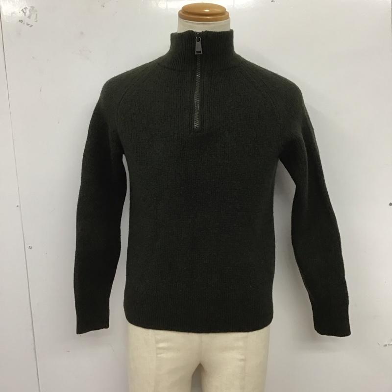 ポロラルフローレン POLO RALPH LAUREN ニット、セーター 長袖 長袖ニットカットソー ジップアップネック セーター M 無地 カーキ / カーキ /  メンズ USED 古着 中古 10125635