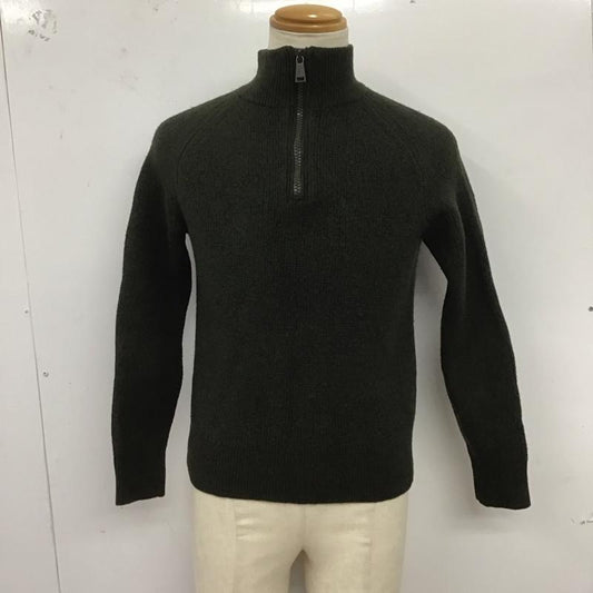 ポロラルフローレン POLO RALPH LAUREN ニット、セーター 長袖 長袖ニットカットソー ジップアップネック セーター M 無地 カーキ / カーキ /  メンズ USED 古着 中古 10125635