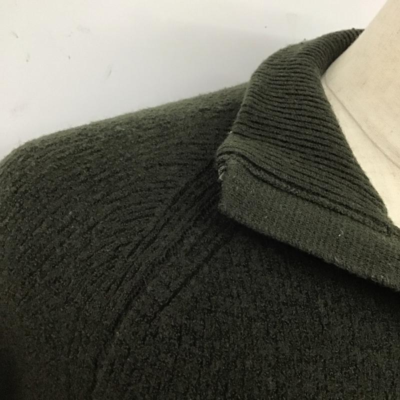 ポロラルフローレン POLO RALPH LAUREN ニット、セーター 長袖 長袖ニットカットソー ジップアップネック セーター M 無地 カーキ / カーキ /  メンズ USED 古着 中古 10125635