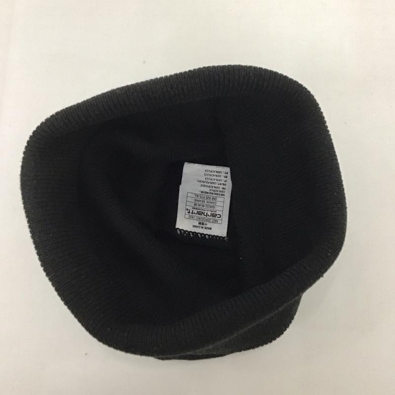 カーハート Carhartt 帽子 ニット帽 I026222 ビーニー ワンポイント 黒 / ブラック /  メンズ USED 古着 中古 10125641