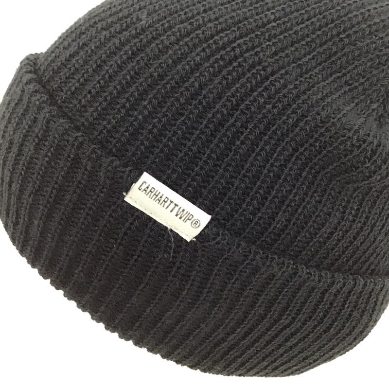 カーハートダブリューアイピー Carhartt WIP 帽子 ニット帽 ビーニー ロゴ、文字 紺 / ネイビー /  メンズ USED 古着 中古 10125644