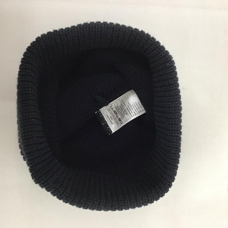 カーハートダブリューアイピー Carhartt WIP 帽子 ニット帽 ビーニー ロゴ、文字 紺 / ネイビー /  メンズ USED 古着 中古 10125644