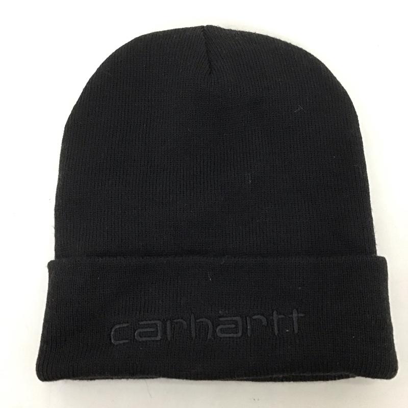 カーハート Carhartt 帽子 ニット帽 I030884 スクリプト ビーニー ロゴ、文字 黒 / ブラック /  メンズ USED 古着 中古 10125648