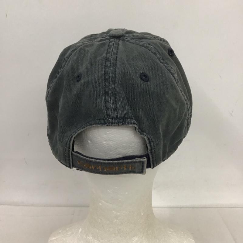 カーハート Carhartt 帽子 キャップ 100289 コットン ロゴ、文字 紺 / ネイビー /  メンズ USED 古着 中古 10125653