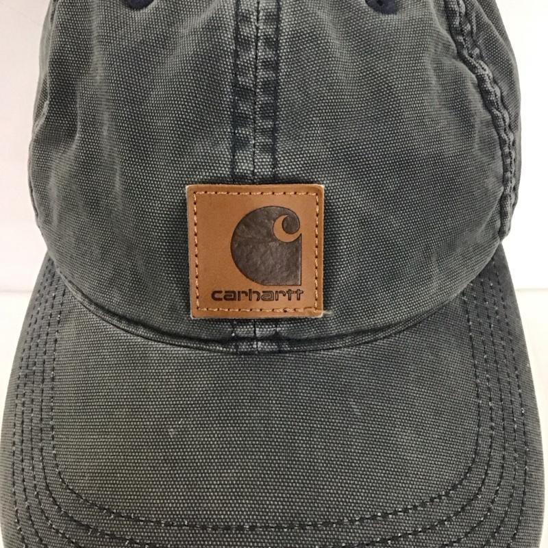 カーハート Carhartt 帽子 キャップ 100289 コットン ロゴ、文字 紺 / ネイビー /  メンズ USED 古着 中古 10125653
