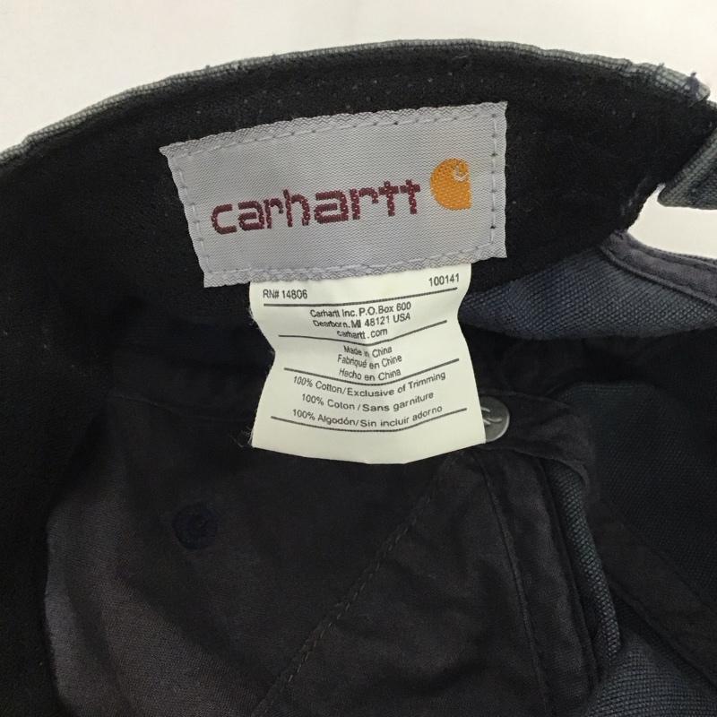 カーハート Carhartt 帽子 キャップ 100289 コットン ロゴ、文字 紺 / ネイビー /  メンズ USED 古着 中古 10125653