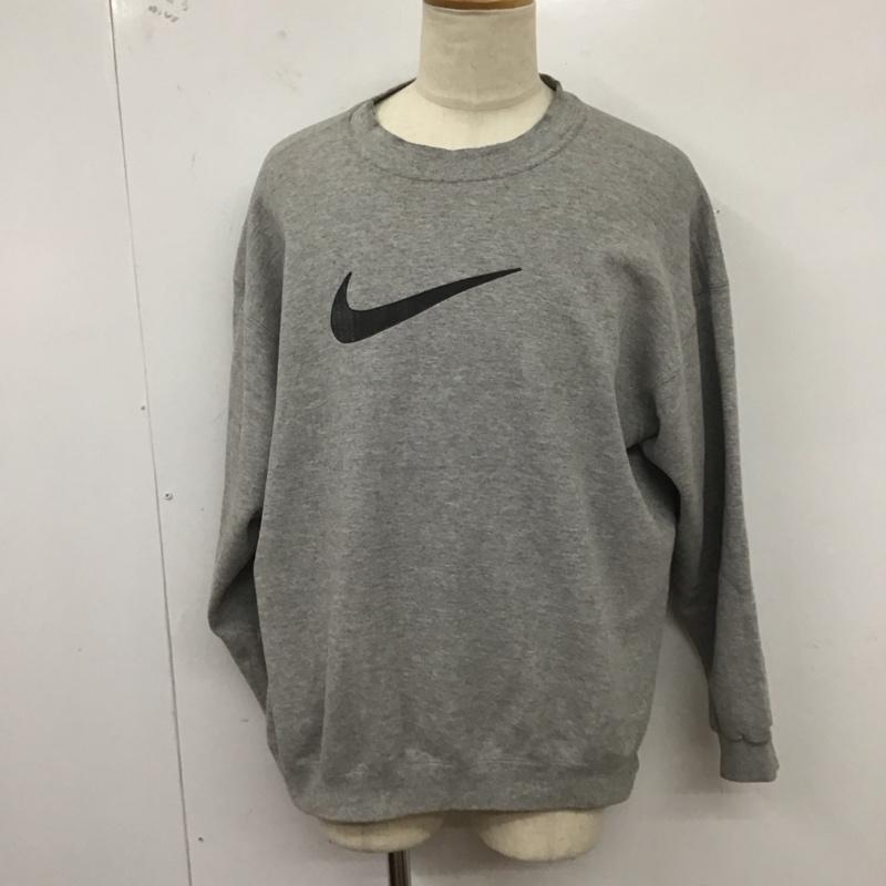 ナイキ NIKE トレーナー 長袖 長袖 XL ロゴ、文字 灰 / グレー /  メンズ USED 古着 中古 10125655