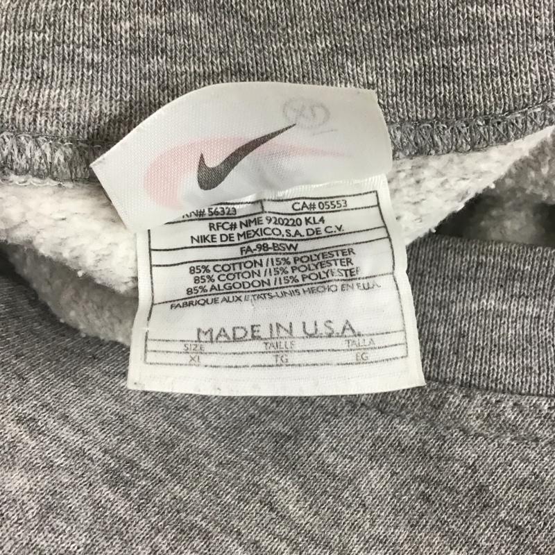ナイキ NIKE トレーナー 長袖 長袖 XL ロゴ、文字 灰 / グレー /  メンズ USED 古着 中古 10125655