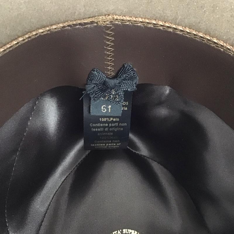 ボルサリーノ Borsalino 帽子 ハット フェルト 中折れ帽 無地 茶 / ブラウン /  メンズ USED 古着 中古 10125656
