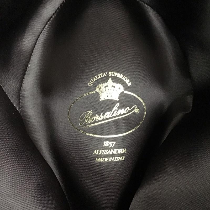 ボルサリーノ Borsalino 帽子 ハット フェルト 中折れ帽 無地 茶 / ブラウン /  メンズ USED 古着 中古 10125656