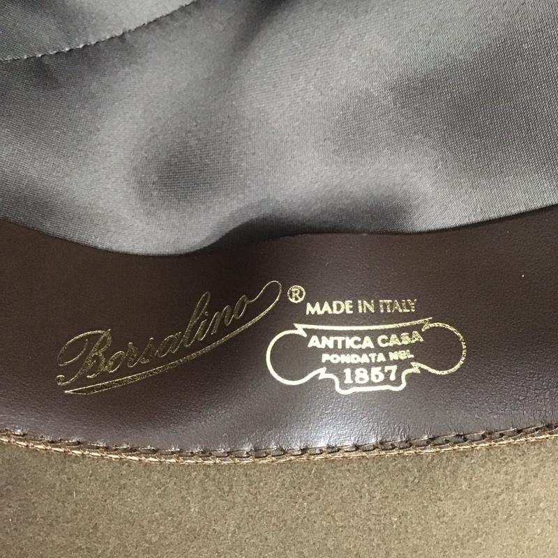 ボルサリーノ Borsalino 帽子 ハット フェルト 中折れ帽 無地 茶 / ブラウン /  メンズ USED 古着 中古 10125656