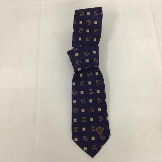 ヴェルサーチ VERSACE ネクタイ ネクタイ シルク 総柄 紺 / ネイビー /  メンズ USED 古着 中古 10125664