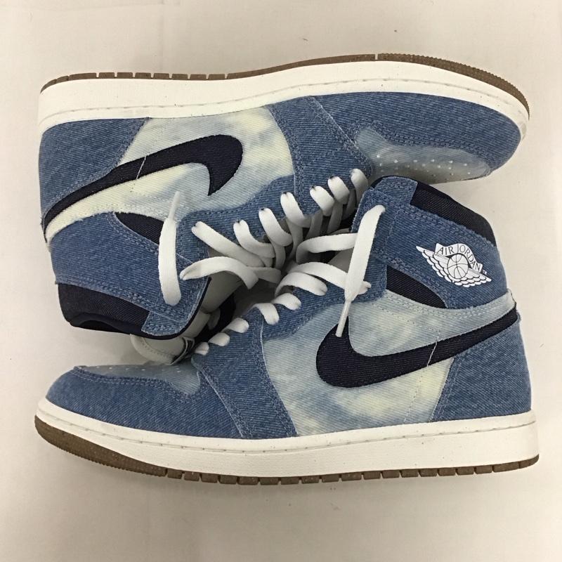 ナイキ NIKE スニーカー スニーカー FQ2947-100 AIR JORDAN 1 RETRO HIGH OG DENIM 27.5cm 箱有 27.5cm ロゴ、文字 インディゴ / インディゴ / X 白 / ホワイト /  メンズ USED 古着 中古 10125669
