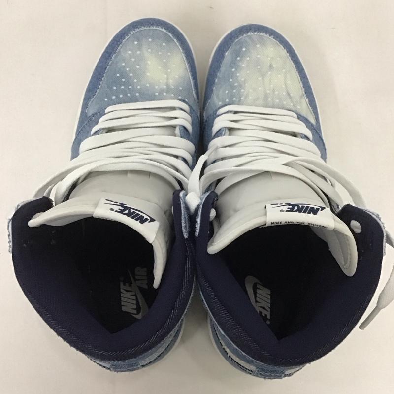 ナイキ NIKE スニーカー スニーカー FQ2947-100 AIR JORDAN 1 RETRO HIGH OG DENIM 27.5cm 箱有 27.5cm ロゴ、文字 インディゴ / インディゴ / X 白 / ホワイト /  メンズ USED 古着 中古 10125669