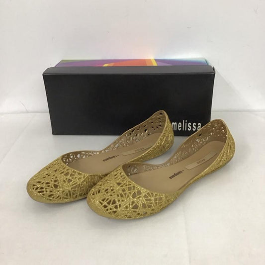 メリッサ melissa パンプス パンプス 30801 CAMPANA メッシュ バレリーナシューズ EU38 箱有 US：7 無地 金 / ゴールド /  レディース USED 古着 中古 10125673