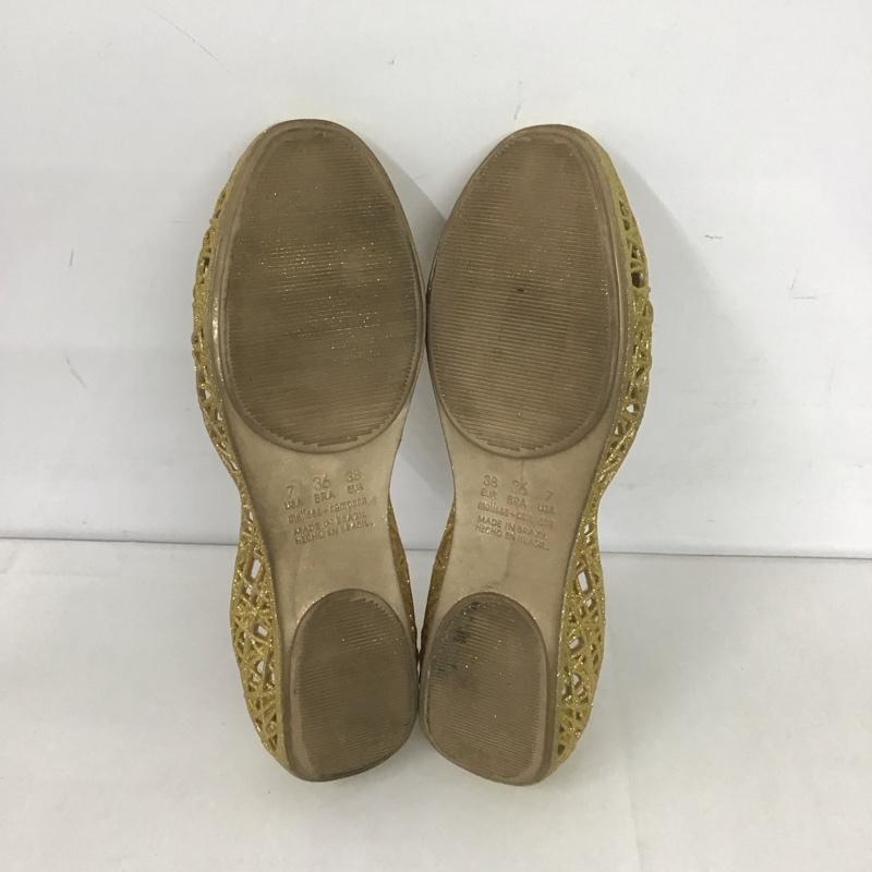 メリッサ melissa パンプス パンプス 30801 CAMPANA メッシュ バレリーナシューズ EU38 箱有 US：7 無地 金 / ゴールド /  レディース USED 古着 中古 10125673
