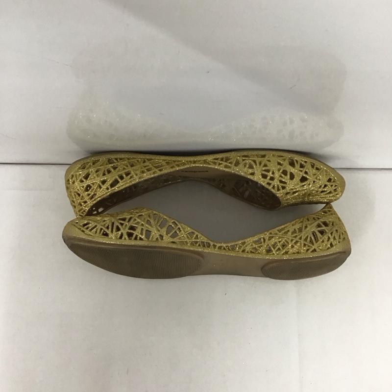 メリッサ melissa パンプス パンプス 30801 CAMPANA メッシュ バレリーナシューズ EU38 箱有 US：7 無地 金 / ゴールド /  レディース USED 古着 中古 10125673