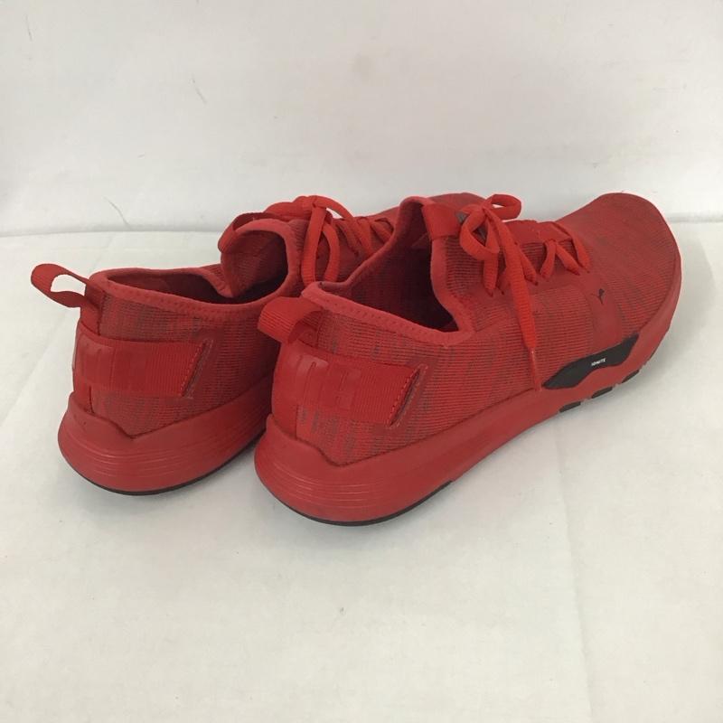 プーマ PUMA スニーカー スニーカー 191731-03 SOFT FORM イグナイト コンテンダー ニット 25cm 25.0cm ロゴ、文字 赤 / レッド / X 黒 / ブラック /  メンズ USED 古着 中古 10125679