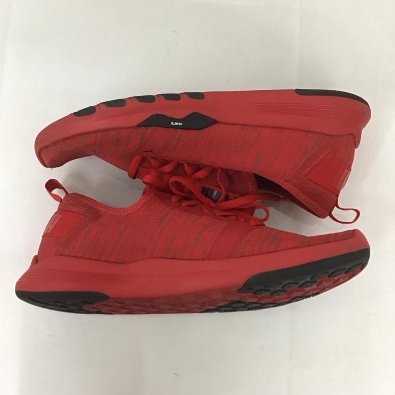 プーマ PUMA スニーカー スニーカー 191731-03 SOFT FORM イグナイト コンテンダー ニット 25cm 25.0cm ロゴ、文字 赤 / レッド / X 黒 / ブラック /  メンズ USED 古着 中古 10125679