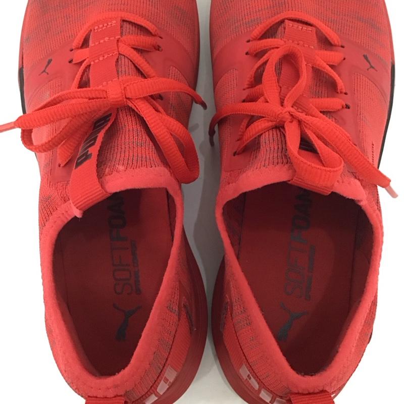 プーマ PUMA スニーカー スニーカー 191731-03 SOFT FORM イグナイト コンテンダー ニット 25cm 25.0cm ロゴ、文字 赤 / レッド / X 黒 / ブラック /  メンズ USED 古着 中古 10125679