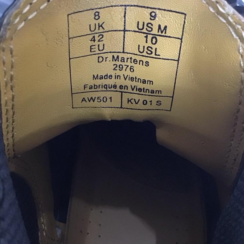 ドクターマーチン Dr.Martens ブーツ 一般 AW501 サイドゴアブーツ 2976 UK8 US：9 ロゴ、文字 黒 / ブラック /  メンズ USED 古着 中古 10125683