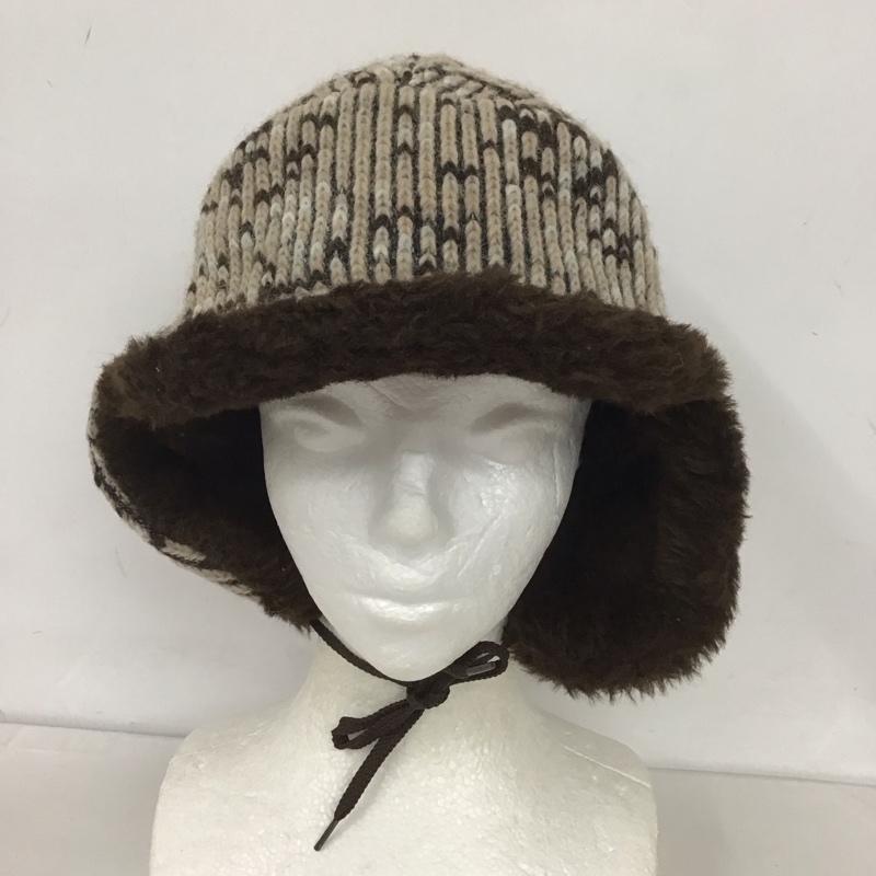 ミストラル MASTRAL 帽子 キャップ フランス製 耳あてつきキャップ 防寒 無地 茶 / ブラウン / X ベージュ / ベージュ /  レディース USED 古着 中古 10125687