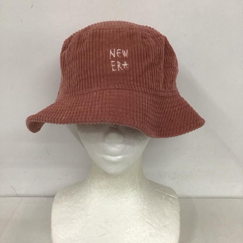 ニューエラ NEW ERA 帽子 ハット コーデュロイ バケットハット バケハ ロゴ、文字 桃 / ピンク /  レディース USED 古着 中古 10125688