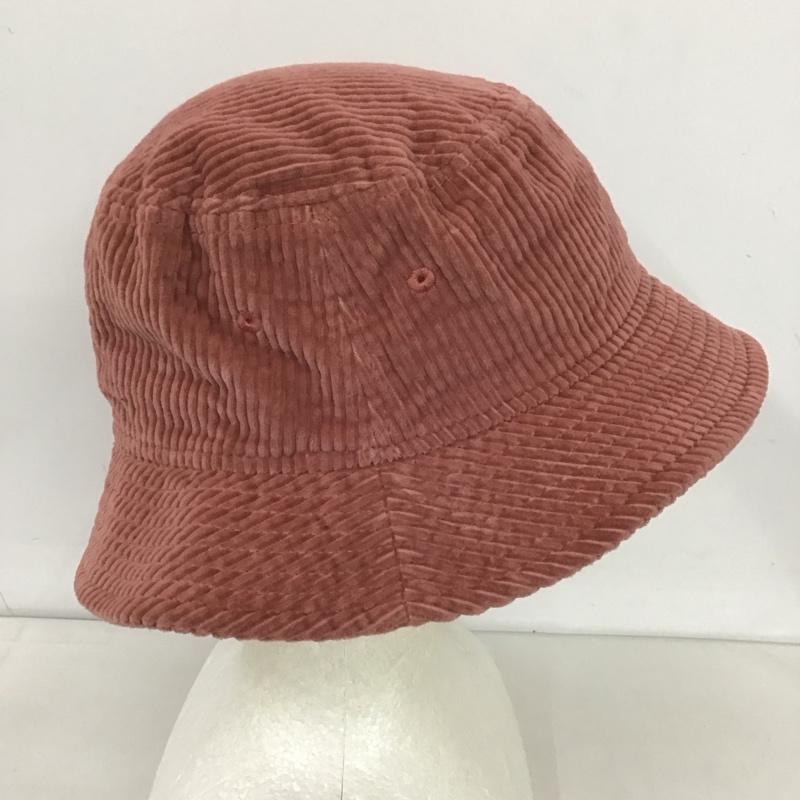 ニューエラ NEW ERA 帽子 ハット コーデュロイ バケットハット バケハ ロゴ、文字 桃 / ピンク /  レディース USED 古着 中古 10125688