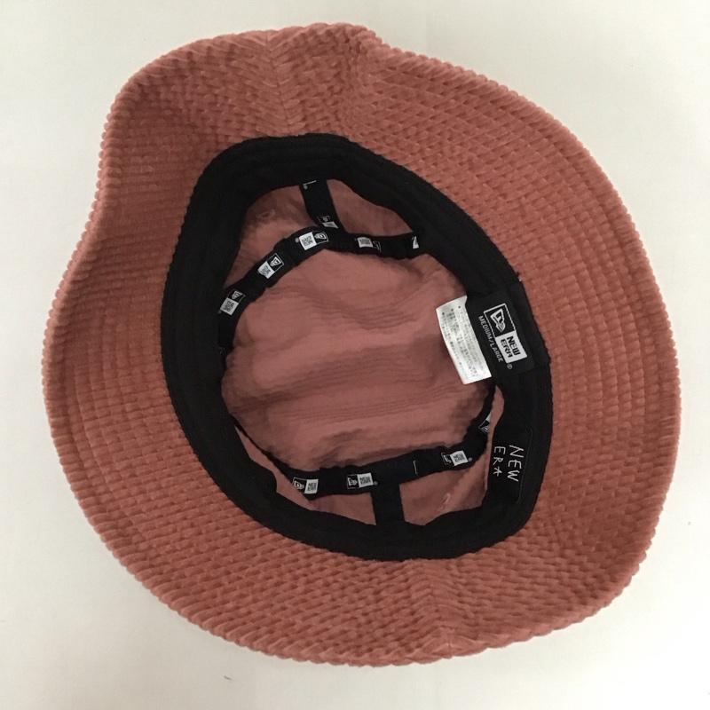 ニューエラ NEW ERA 帽子 ハット コーデュロイ バケットハット バケハ ロゴ、文字 桃 / ピンク /  レディース USED 古着 中古 10125688