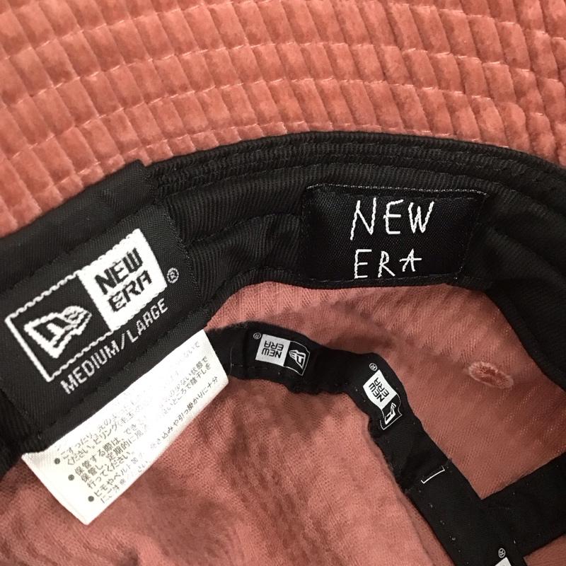 ニューエラ NEW ERA 帽子 ハット コーデュロイ バケットハット バケハ ロゴ、文字 桃 / ピンク /  レディース USED 古着 中古 10125688